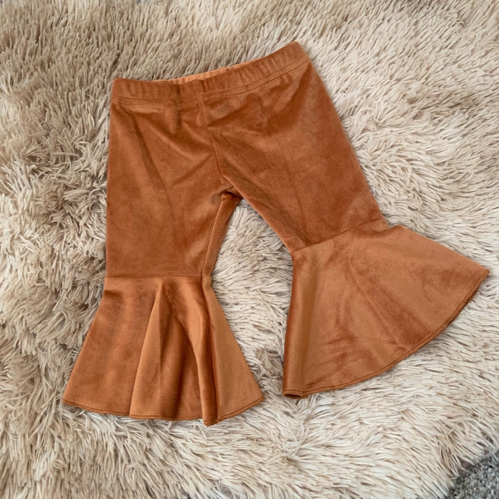 Camel velour bell bottoms